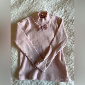 Confiture- Pink Kids ribbed mock turtle